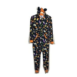 Disney Mickey Mouse Halloween One Piece Pajamas L Mickey Ears Ghost Pumpkin 2021